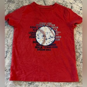 Boys Cat & Jack red baseball shirt - XS (4/5)